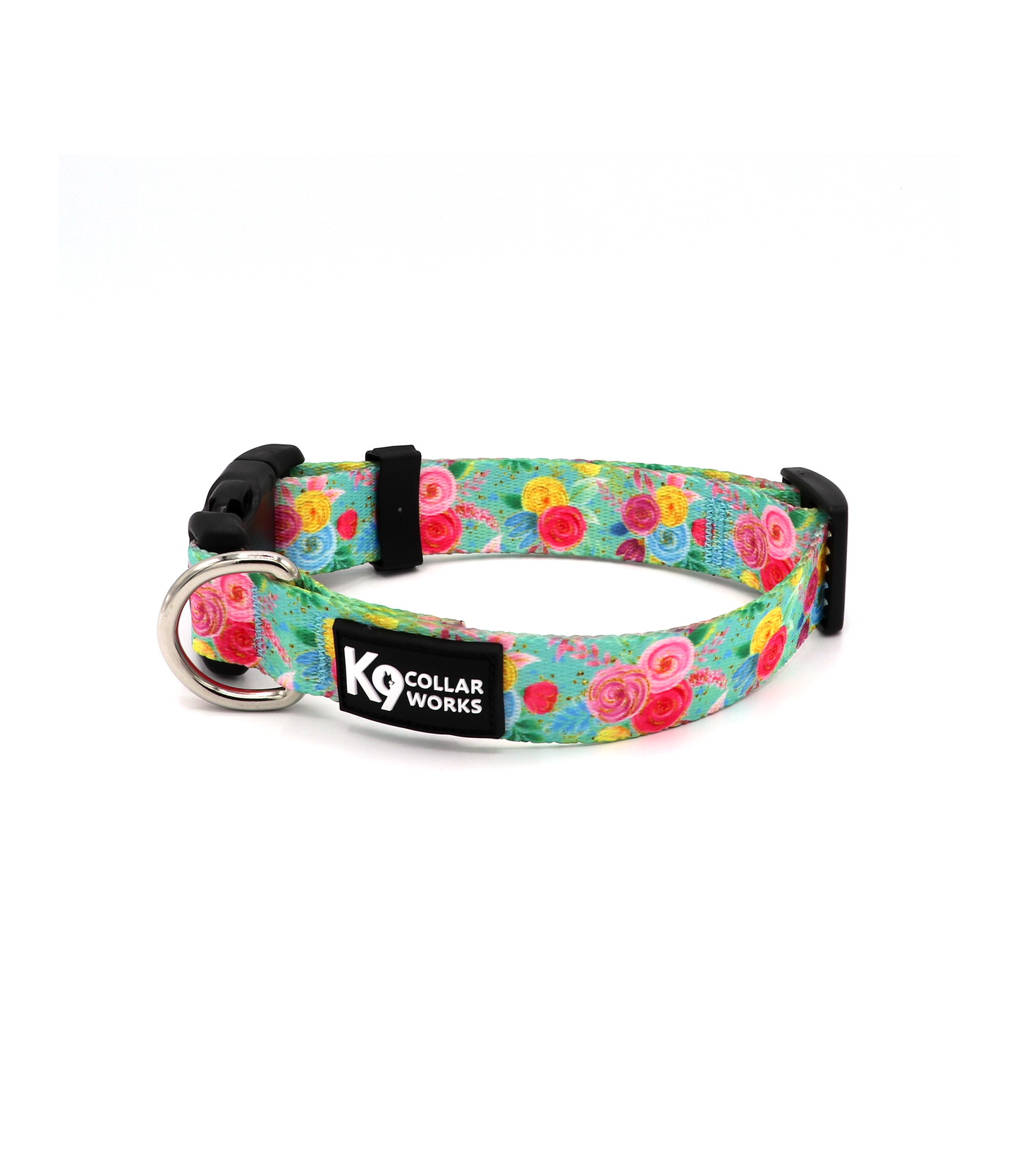 1" Dog Collar - Blue Floral