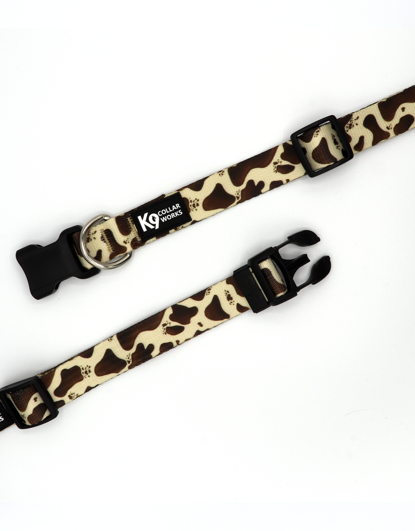 1" Dog Collar - Brown Cow