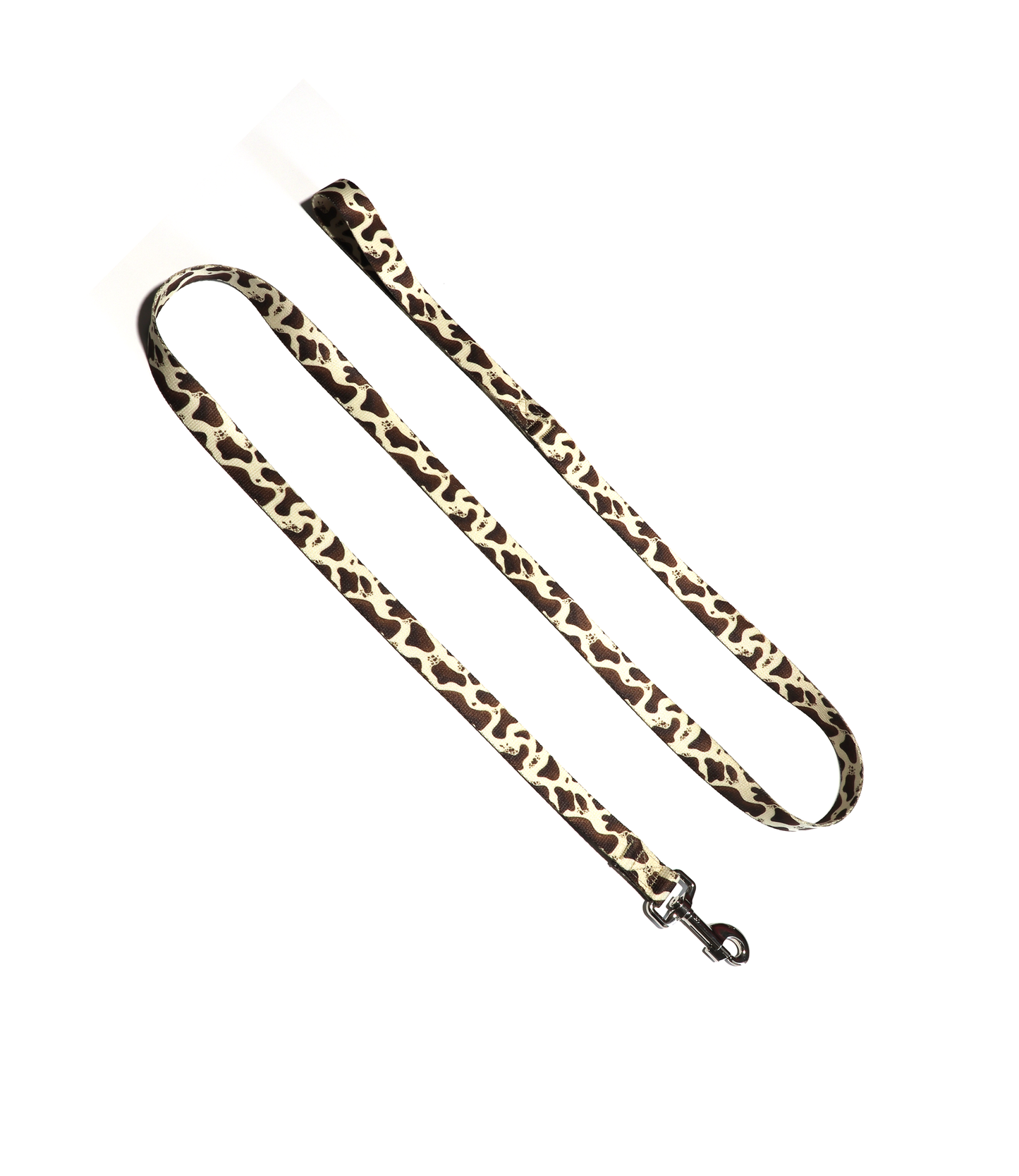 1" Dog Leash - Brown Cow