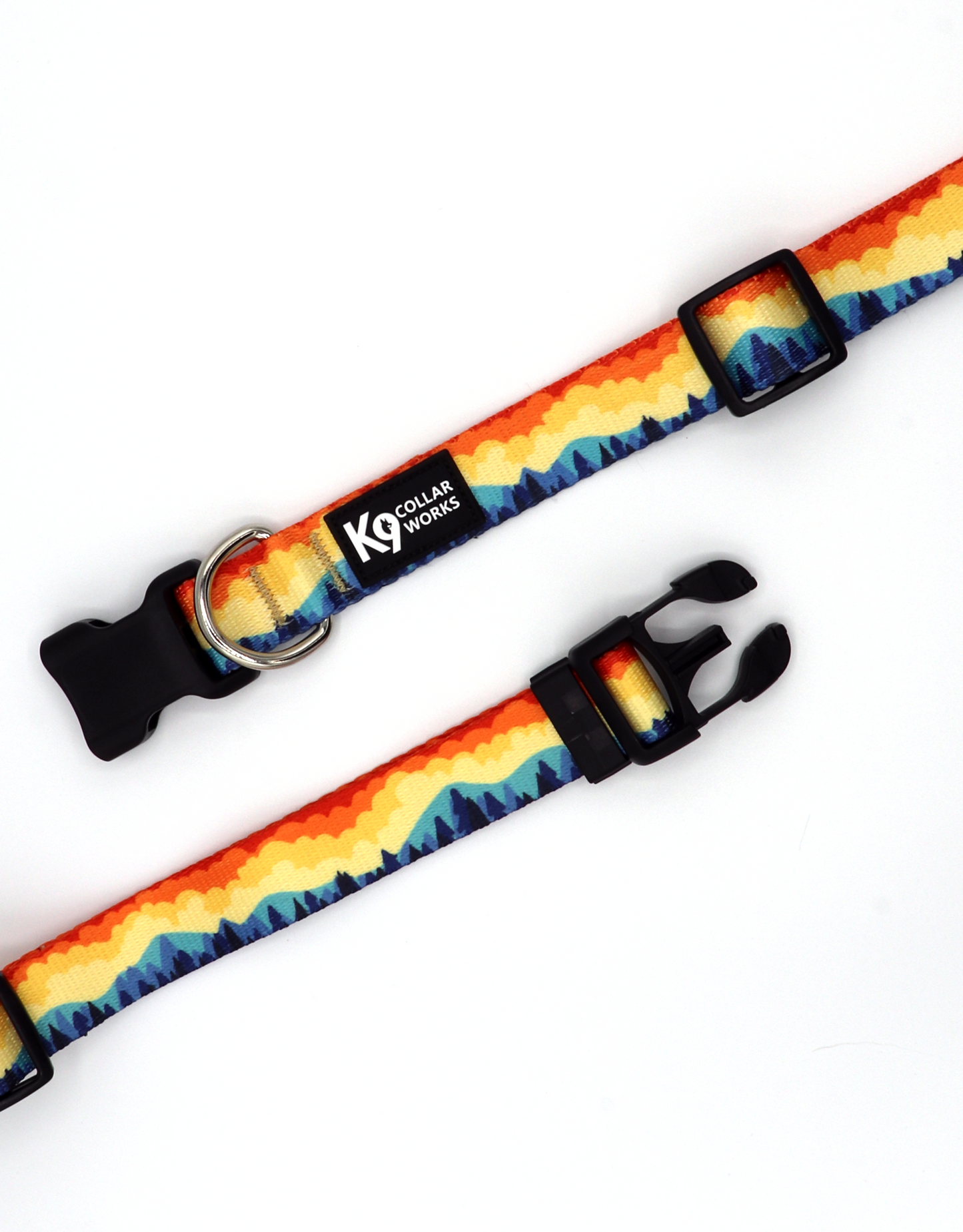 1" Dog Collar - Retro Mountains